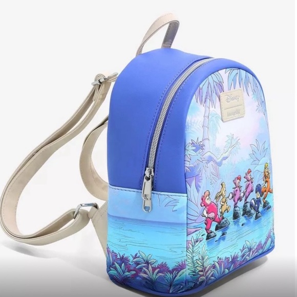 Disney Loungefly Peter Pan Lost Boys Skipping Over River Rocks Mini Backpack NWT - Picture 2 of 15